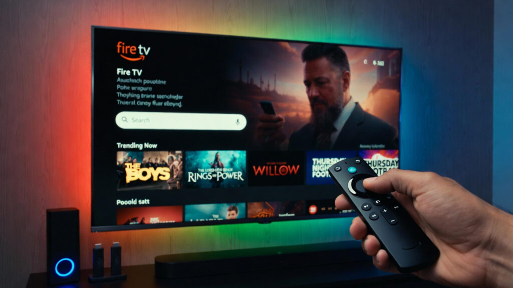 Roku vs Fire TV vs Google TV streaming platform comparison: Fire TV interface on a Smart TV