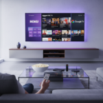 Roku vs Fire TV vs Google TV streaming platform comparison displayed on a Smart TV